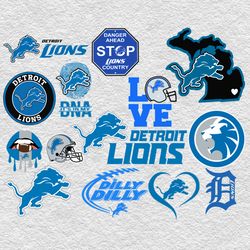 Detroit Lions NFL Svg, Detroit Lions Bundle Svg, Bundle NFL Svg, National Football League Svg, Sport Svg, NFL Svg