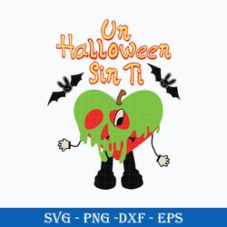 bad bunny heart svg, un halloween sin ti svg, halloween bad bunny svg