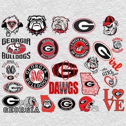 Georgia Bulldogs NCAA Svg, Georgia Bulldogs Bundle Svg, Bundle NCAA Footbal Svg, NCAA Football  Svg, Sport Svg, NCAA Svg