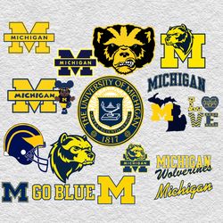 Michigan Wolverines NCAA Svg, Michigan Wolverines Bundle Svg, Bundle NCAA Footbal Svg, NCAA Football  Svg, Sport Svg