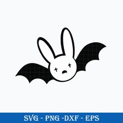 bunny bat halloween svg, bad bunny halloween svg png dxf eps file