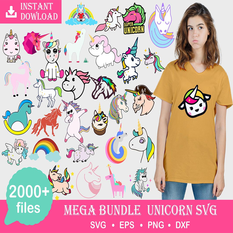Unicorn SVG, Unicorn Clipart, Unicorn Head SVG, Instant Download.jpg