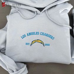 los angeles chargers 1960 embroidered unisex shirt, chargers nfl, football, nfl embroidery hoodie, nfl sweatshirt