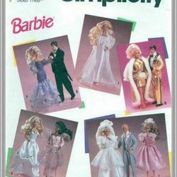 Digital - Vintage Simplicity 7362 Barbie Sewing Pattern - Wardrobe Clothes for Dolls 11-1/2" - Vintage 1980s - PDF