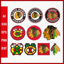 Chicago Blackhawks Logo SVG - Blackhawks SVG Cut Files - Blackhawks PNG Logo, NHL Logo