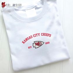 kansas city chiefs 1960 embroidered unisex shirt, chiefs nfl, american football, nfl embroidery hoodie, nfl sweatshirt