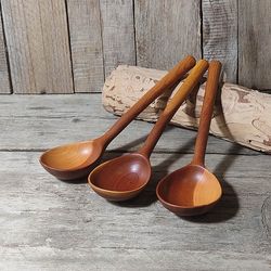 Handmade wooden soup spoon, Hand carved wooden eating spoon, Apricot wood spoon, Diner wooden spoon, Table wooden spoon