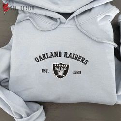 las vegas raiders 1960 embroidered unisex shirt, raiders nfl, american football, nfl embroidery hoodie, nfl sweatshirt