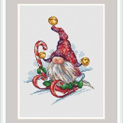 gnome cross stitch pattern christmas cross stitch pattern winter cross stitch pattern christmas decor