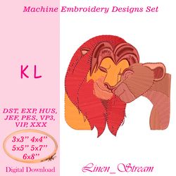 kl embroidery design in 5 sizes in 8 formats.