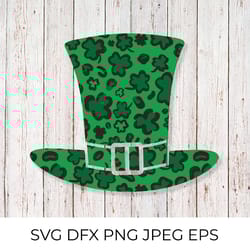 st. patrick s day green hat made of leopard or jaguar print