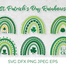 st. patricks day rainbow svg bundle . cute rainbow