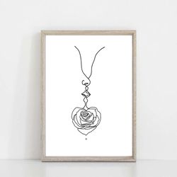 kiss love heart poster line drawing couple print minimal line art valentines day kiss print printable art love wall art