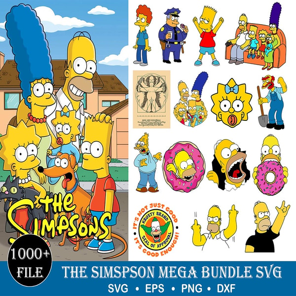 1000 The Simpsons SVG Bundle, The Simpsons Birthday Svg, The - Inspire ...