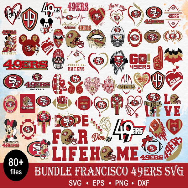 80 San Francisco 49ers Svg Bundle, San Francisco 49ers Svg
