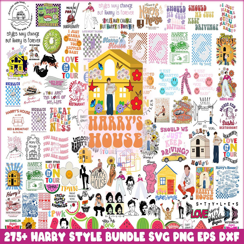 Harrys House bundle svg png eps dxf, Harry Style Design, SVG Bundle, Digital Download.jpg