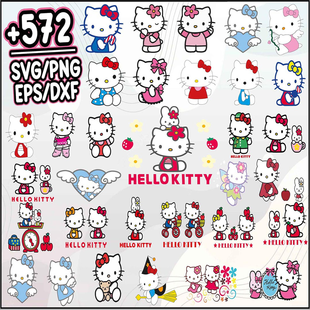 Hello Kitty bundle SVG, Hello Kitty svg eps png, for Cricut, Instant Download.jpg
