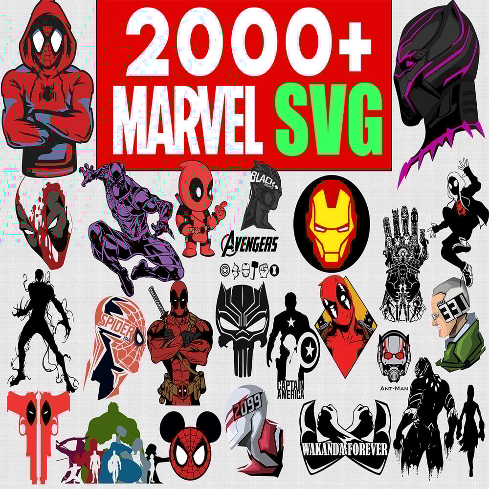 2000 Avengers Svg Bundle, Avengers Svg, Cricut, Cut Files, Layered Digital Vector File, Layered Files.jpg