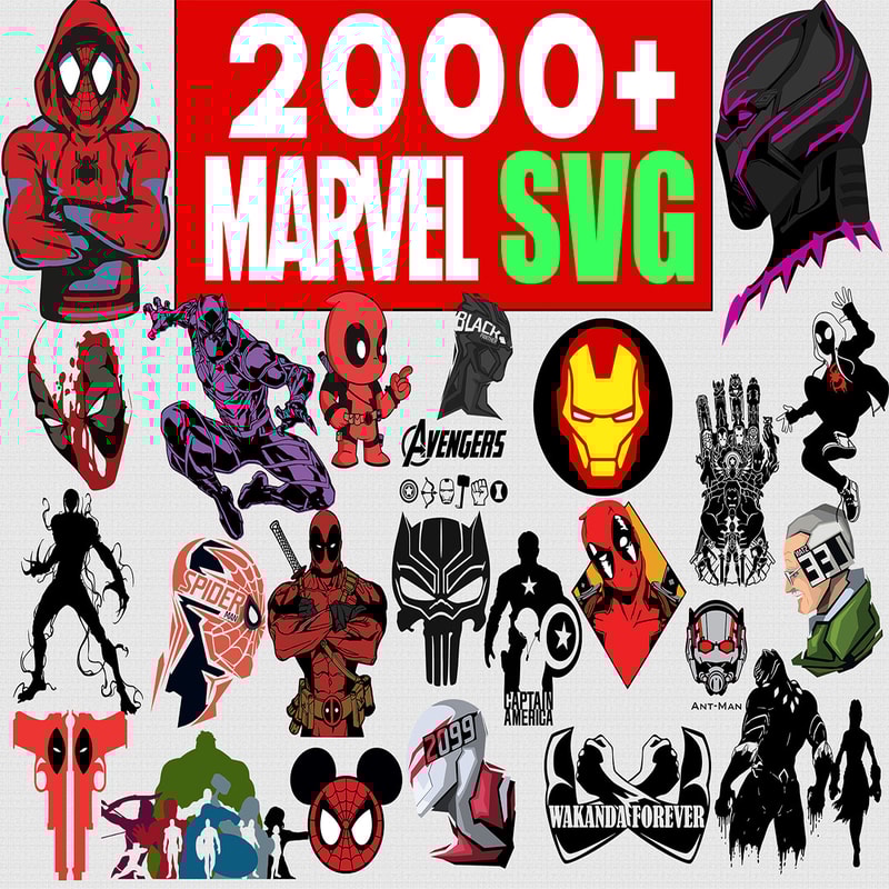 2000 Avengers Svg Bundle, Avengers Svg, Cricut, Cut Files, Layered Digital Vector File, Layered Files.jpg