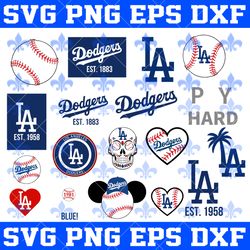 Los Angeles Dodgers MLB Svg, Los Angeles Dodgers Bundle Svg, Bundle MLB Sport Svg, MLB Basketball Svg, Sport Svg, MLB