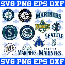 Seattle Mariners MLB Svg, Seattle Mariners Bundle Svg, Bundle MLB Sport Svg, MLB Basketball Svg, Sport Svg, MLB SVG