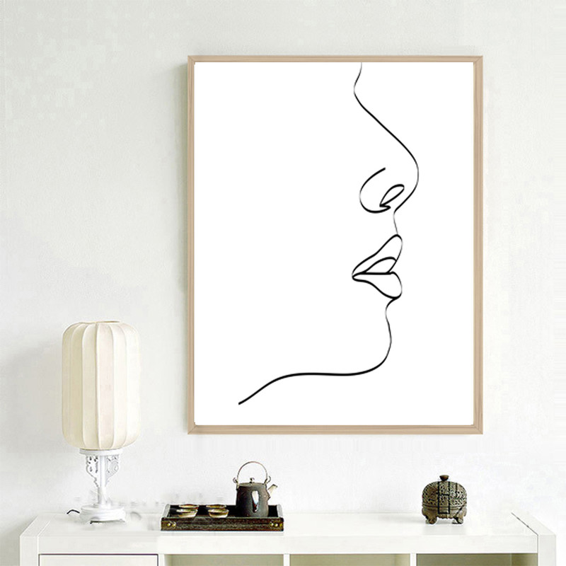 Prints drawn in one line, minimalist poster 1