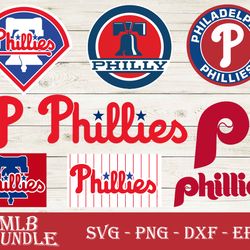 Philadelphia Phillies Bundle SVG, Philadelphia Phillies SVG, MLB SVG PNG DXF EPS Digital File