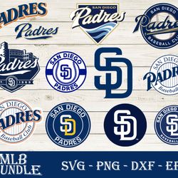 San Diego Padres Bundle SVG, San Diego Padres SVG, MLB SVG PNG DXF EPS Digital File