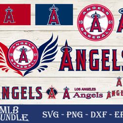 Los Angeles Angels Bundle SVG, Los Angeles Angels SVG, MLB SVG PNG DXF EPS Digital File