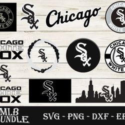Chicago White Sox Bundle SVG, Chicago White Sox SVG, MLB SVG PNG DXF EPS Digital File