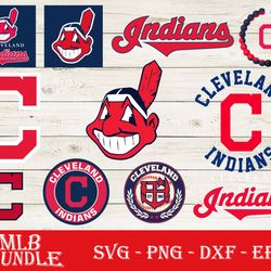 Cleveland Indians Bundle SVG, Cleveland Indians SVG, MLB SVG PNG DXF EPS Digital File