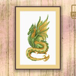 Swamp Dragon Cross Stitch Pattern