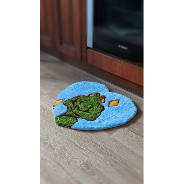 Frog Rug Tufted kawaii decor tufted rug frog plush cute rug funky rug funky | Inspire ...