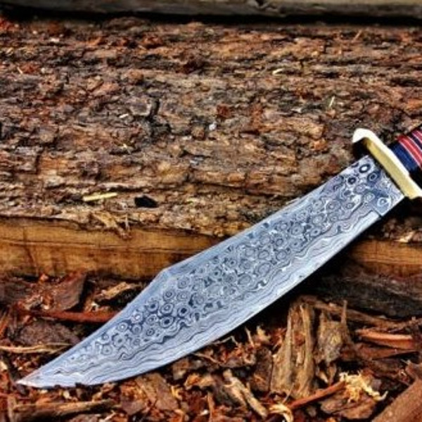 Aladdin Knife GIFT  Stag Crown Handle Spartan Knife, Damascus Steel Blade now.jpg