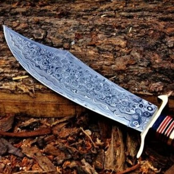 Aladdin Knife GIFT  Stag Crown Handle Spartan Knife, Damascus Steel Blade for sale.jpg