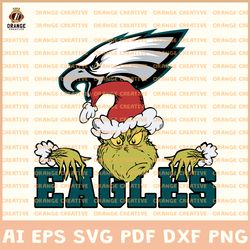 NFL Grinch Philadelphia Eagles SVG, Grinch svg, NFL SVG Design, Eagles SVG, Cricut, Silhouette, Digital Download