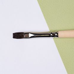 SQUIRREL SABLE Professional Paint Brush flat 1422 Long Roubloff
