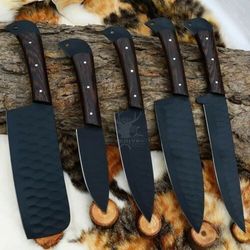 Premium Chef Knives Set Stainless Steel Kitchen Knives Set with leather Case