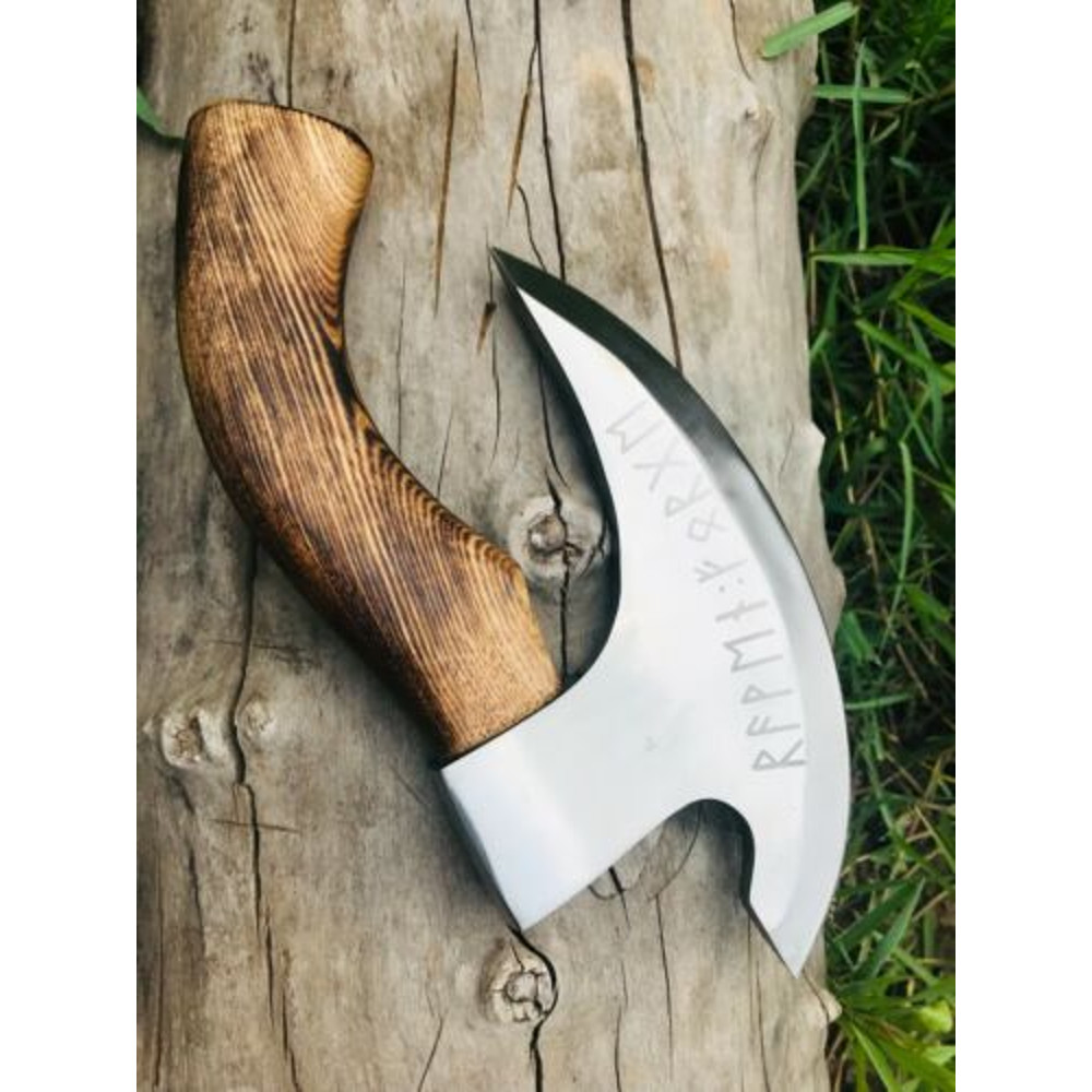 Hand Forged Original Viking Style Pizza Cutter Axe, Pizza Axe best gift for him 4.jpg
