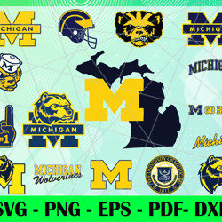 Michigan Wolverines Logo Svg, Eps, Png Instant, Digital Print, Print,