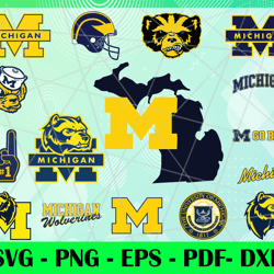 michigan wolverines logo svg, eps, png instant, digital print, print,