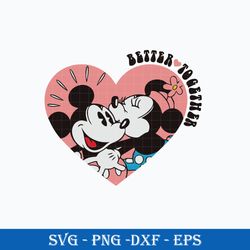 mouse hearts valentine svg, mickey and minne heart love svg, disney valentine svg