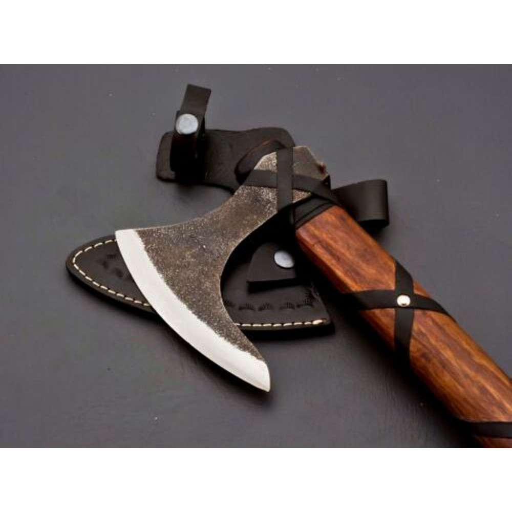 Custom Hand Forged carbon steel Original Ragnar Lothbrok Viking Axe Gift For him 9.jpg