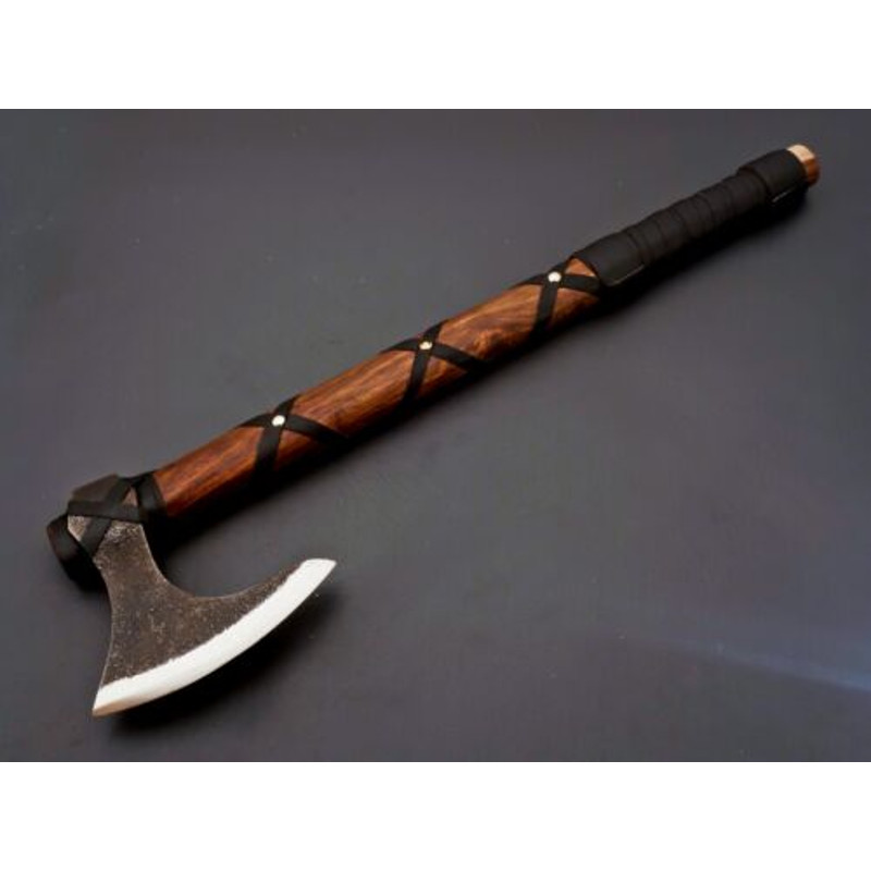 Custom Hand Forged carbon steel Original Ragnar Lothbrok Viking Axe Gift For him 2.jpg