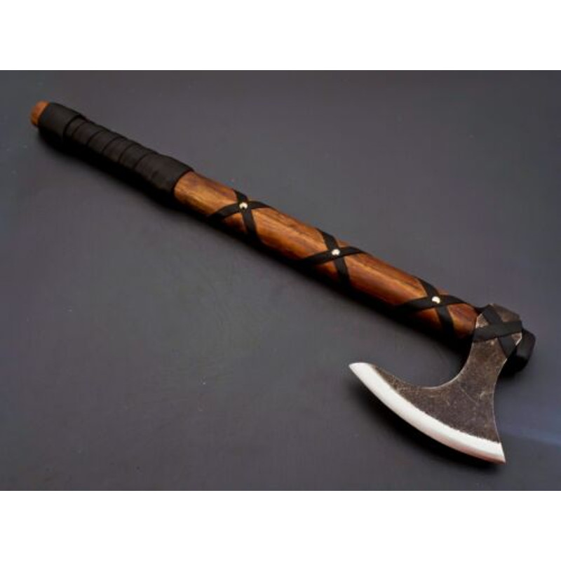 Custom Hand Forged carbon steel Original Ragnar Lothbrok Viking Axe Gift For him 3.jpg