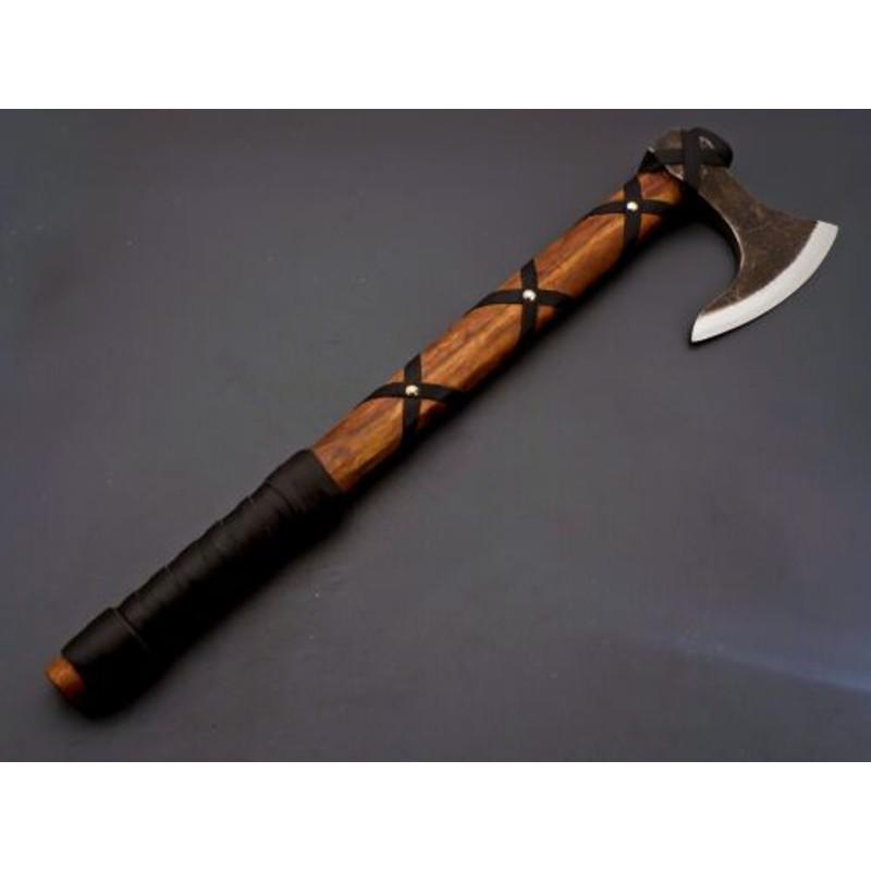 Custom Hand Forged carbon steel Original Ragnar Lothbrok Viking Axe Gift For him 4.jpg