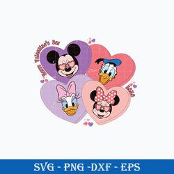 mickey minnie mouse valentines svg, daisy donald duck valentines svg, disney valentine svg