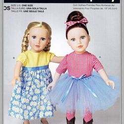 Digital - Vintage Simplicity 1192 Dolls 18" Sewing Pattern - Wardrobe Clothes for Dolls 18" - Vintage 1980s - PDF