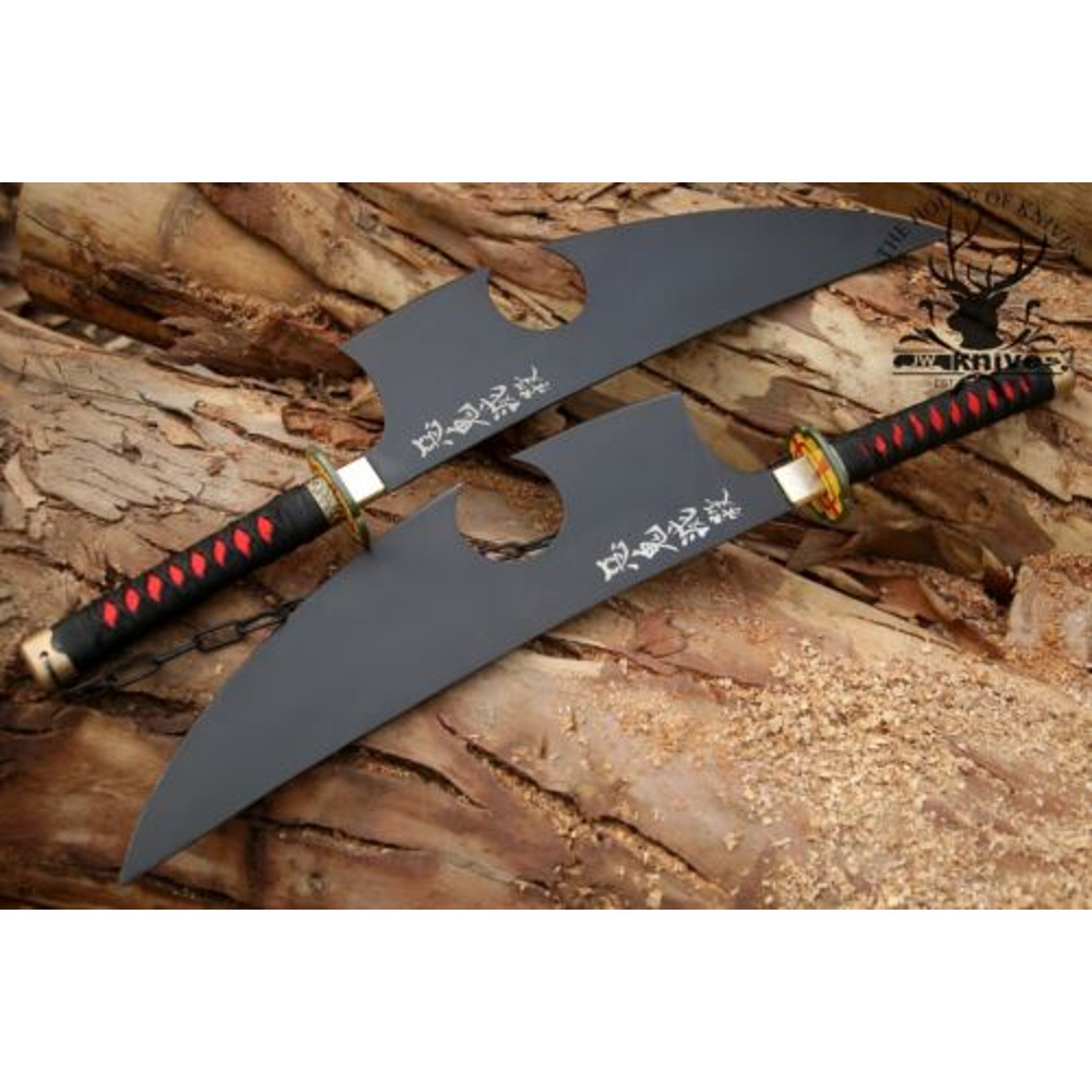 Tengen Uzui twin Nichirin Demon slayer sword Double Anime Sword, Anime Cosplay 1.jpg