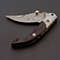 Custom Handmade Damascus Folding Knife Pocket knife Leather EDC Gift for him 6.jpg